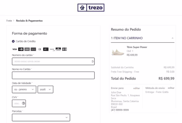 Tela de checkout do MageUp com múltiplos métodos de pagamento
