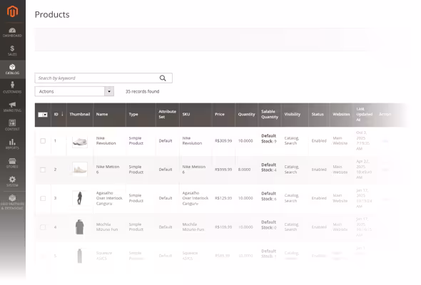Gestão de Produtos